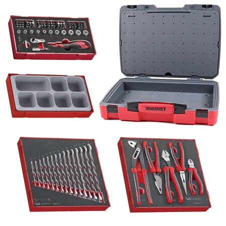 Teng Tools 98 Piece Wrench, Plier & Bit Foam Kit TC-6T-11
